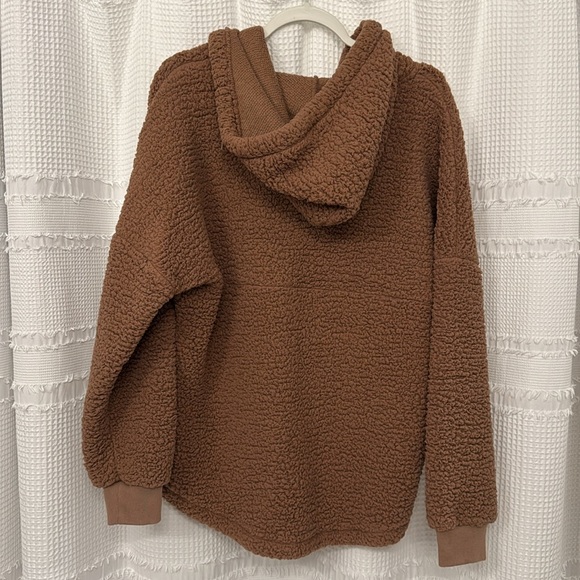Cozy Brown Sherpa Hoodie - Picture 3 of 3